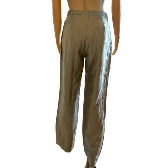 Jon by Teri Jon Subtle Gold Metallic Pants Size 2 - Picture 7 of 7